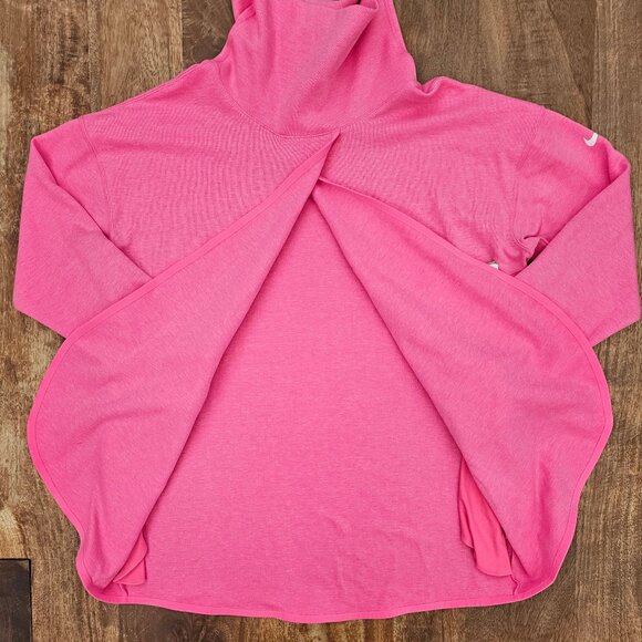 Nike Open Front Wrap Top Womens Medium Pink DRI-FIT Training Athletic NWT - Picture 2 of 6
